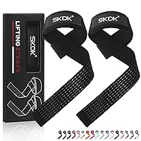 Weight Lifting Wrist Straps, Double Layer Leather Hand Grip Deadlift Straps  with Padded Wrist Support for Weightlifting and Workout Adjustable