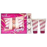 Aquolina Pink Sugar Candy Magic 1.7oz EDT Spray, 1.7oz Glossy Shower Gel, 1.7oz Creamy Body Lotion Women 3 Pc Gift Set