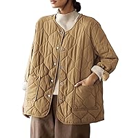 Womens Quilted Puffer Jackets Lightweight Zipper Short Padded Coat With Pockets Quilted Jackets Short Puffer Coat