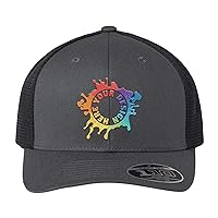 6 Pack Custom Hats with My Logo | Embroidered Hat for Business Bulk | Trucker Flexfit 110M