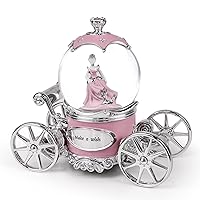 Cinderella Snow Globe Music Box for Girls, Snow Globes for Girls Color Changing LED Lights Snowglobe Musical Box for Women Kids Mom Daughter Birthday Christmas Mother's Day Valentine Gifts