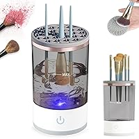 Electric Makeup Brush Cleaner Machine - Portable Automatic Cosmetic Brushes Cleaner Spinner Make up Brush Cleanser Tools for All Size Beauty Makeup Brush Set Gift for Women Wife Friend