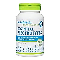 NutriBiotic Essential Electrolytes, 100 Ct Capsules | Supports Increased Performance & Faster Recovery | Pharmaceutical Grade Vitamin C with Electrolytes for Rehydration | Vegan, Gluten-Free & Non-GMO