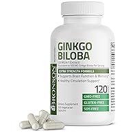 Ginkgo Biloba Extra Supports Brain Function & Memory Support, 120 Vegetarian Capsules