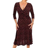 Women's Printed Fit & Flare Knee Length Dress