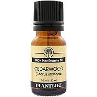 Plantlife Cedarwood Aromatherapy Essential Oil - Straight from The Plant 100% Pure Therapeutic Grade - No Additives or Filters - 10 ml
