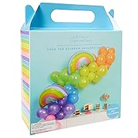 C.R. Gibson CBGM-25271 Kailo Chic, Over the Rainbow Birthday Celebration Balloon Garland Arch Kit, 16 Foot Arch, Multicolor, 144pcs