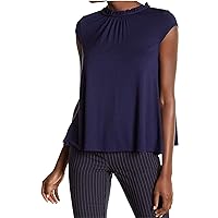 Tommy Hilfiger Womens Solid Cap Sleeve Pullover Blouse