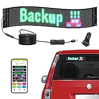 VEVOR Programmable LED Sign, P6 Full Color LED Scrolling Panel, DIY Custom Text Animation Pattern Display Board, Bluetooth APP Control Message Shop Sign for Store Business Car Advertising, 27
