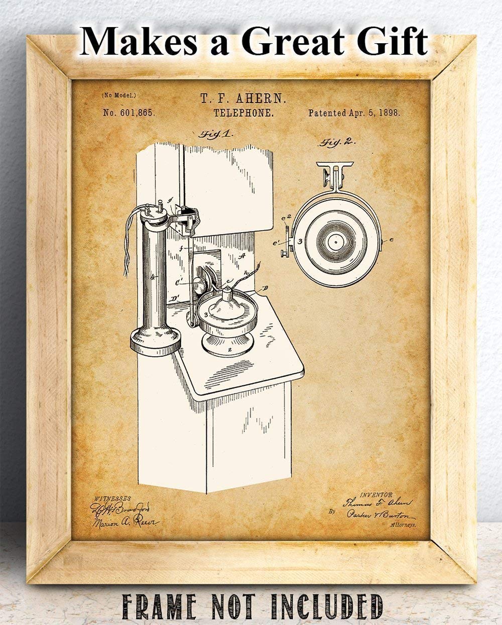 Telephone - 11x14 Unframed Patent Print - Makes a Great Home or Office Decor and Gift Under $15 for Inventors