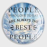 People Who Love to Eat are Always The Best People Refrigerator Magnets Cute Magnets Happy Mother's Day Glass Fridge Magnets Decor for Office and Kitchen Refrigerator Magnets
