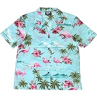 RJC Women's Flamingo Paradise Hawaiian Camp Shirt