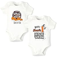 Baby's First Halloween Onesie, Halloween Baby Clothes, Funny Unisex Baby (2-Pack of Bodies)