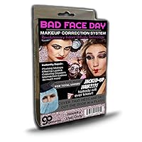 Bad Face Day Mask - Makeup Correction System Gag Gift - Novelty Beauty Treatment for Women with Free Bonus Blindfold Mask