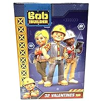 Paper Magic Bob the Builder Valentines (1 Box) 32 Classroom Greeting Cards with Wendy, Leo, Scoop