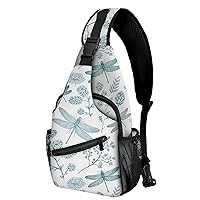 Dragonfly Sling Bag Travel Sling Backpack Women Casual Shoulder Daypack Lightweight for Sports Running Cycling Fitness
