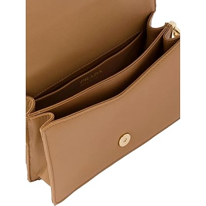 Prada Quilted Nappa Caramel Leather Shoulder Bag