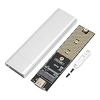 M.2 NVMe SSD Enclosure for 2230 2242 2260 2280 SSD, 10Gbps USB 3.1 Type C, UASP Protocol, Aluminium Alloy, Widely Compatible (Type A to C Cable)