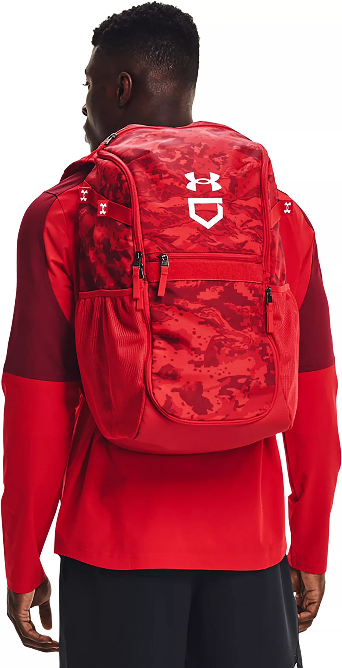 Under Armour Utility Baseball Backpack Print, (602) Red / / White, One Size Fits All