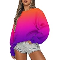 Graphic Hoodies for Women Crewneck Oversized Sweatshirts Long Sleeve Tie Dye Print Hooded Sweater 2023 Fall Clothes