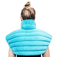 NatraCure Microwave Heating Pad for Neck, Shoulder & Back Pain Relief - Heated Neck Wrap & Microwavable Neck Warmer Moist Heating Pad with SmartBead Technology - Physical Therapy FSA, Spa Gifts - 1PK