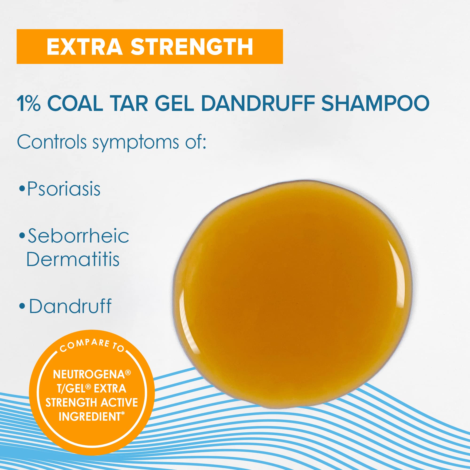 True+Real Therapeutic Tar Gel Anti-Dandruff Shampoo 1% Coal Tar, 6 Ounce