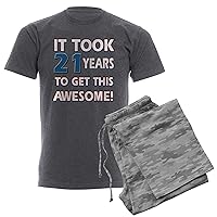 CafePress 21 Year Old Birthday Gift Ideas Men's Charcoal Paj Men's Novelty Pajamas