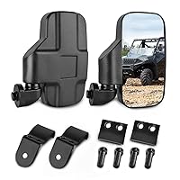 Nilight UTV Side Mirrors Compatible With 2015-2023 Polaris Ranger 1000 Can-Am Defender Maverick Trail Pro-Fit Cage Profiled Tube Adjustable Break-Away Rear View Mirror, 2 Years Warranty