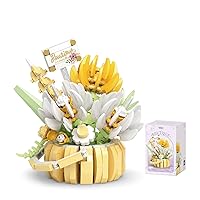 Mini Flower Block Set, Adult Block Set, Block Flower Pot, Flower Block Toys Ornaments, Valentine's Day Gift, Birthday Gift for Girls and Adult Women (1089-517PCS)