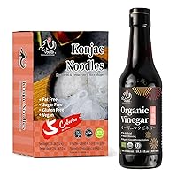 YUHO Shirataki Konjac Variety 8 Pack and Organic Black Vinegar