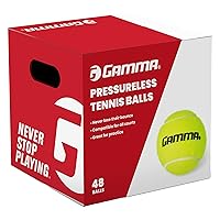GAMMA Box of Pressureless Tennis Balls for Tennis Practice and Lessons, Longer-Term Durability and More Bounce Than Standard Tennis Balls
