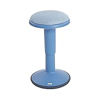 ECR4Kids Sitwell Wobble Stool with Cushion, Adjustable Height, Active Seating, Powder Blue