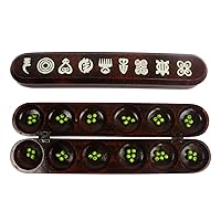 NOVICA Wood Oware Table Game West African Math Teaching Tool Or Mancala Board Brown Ghana Chess Sets Games Cultural 'Our Adinkra'