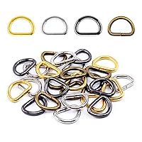  Swpeet 150Pcs 1 Inch / 25mm Bronze Heavy Dut Multi-Purpose  Metal D Ring Semi-Circular D Ring for Keychains Belts Hardware Bags Ring  Hand DIY (Bronze, Metal D Rings)