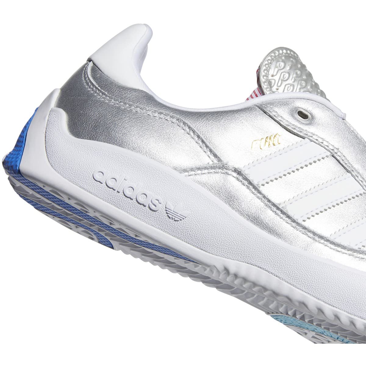 adidas Puig Shoes - Silver Metallic White/Scarlet - 11.5
