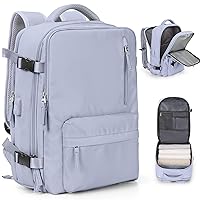 VGCUB Large Travel Backpack Bag for Women Men,Carry on Backpack,17 Inch Laptop Business Work Waterproof Backpack with Laptop Compartment,Person Item Flight Approved,Mochila de Viaje,Purple Taro