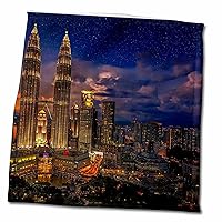 3dRose Cities of The World - Petronas Twin Towers in Kuala Lumpur, Malaysia - Towels (twl-268654-3)