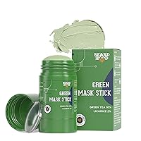 BEARDHOOD Green Tea Cleansing Mask Stick For Face | For Blackheads, Whiteheads & Oil Control | Made In India | Purifying Solid Clay Detox Mud Mask | With Hyaluronic Acid & Green Tea