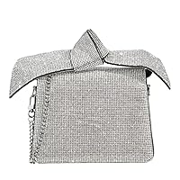 Ted Baker London NIALISA-Soft Knot Crystal Xbody Bag, Silver