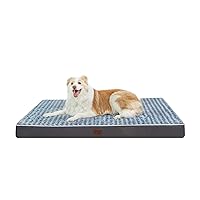Orthopedic Dog Bed Mat of Thick Egg Foam with Washable Cover for Large Dogs