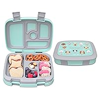 Bentgo® Kids Prints Leak-Proof, 5-Compartment Bento-Style Kids Lunch Box - Ideal Portion Sizes for Ages 3 to 7 - BPA-Free, Dishwasher Safe, Food-Safe Materials (Puppy Love)