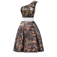 Camouflage Wedding Guest Bridesmaid Dresses Short Dance Cocktail Homecoming Dress Short