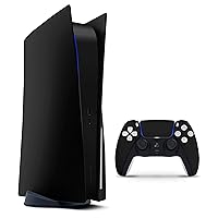 Solid State Black - Design Skinz Full-Body Cover Wrap Decal Skin-Kit Compatible with The Sony Playstation 3 Console Super Slim