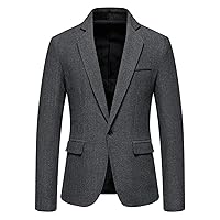 Men's Suit Jacket One Button Slim Fit Sport Coat Business Daily Blazer