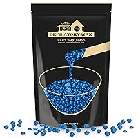 3 Pack Hard Wax Beads 6.6 lb Waxing Beads with 50 Sticks Wax Remover for  Hair Removal for Face, Brazilian Bikini, Legs, Underarm, Back, Chest, Skin