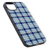 Blue Buffalo Plaid Phone Case Cover for iPhone 14 iPhone 14 Pro iPhone 14 Plus iPhone 14 Pro Max Dropproof Shockproof