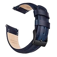 Quick Release Leather Watch Bands Genuine Watch Straps for Men Women- 18mm 20mm 21mm 22mm 23mm 24mm Top Grain Leather Watch Strap, Valentine's day gifts for him or her