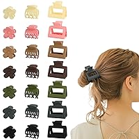 21Pack Medium Hair Clips for Women,3 Assortment Size Small Claw Clips for Thin/Medium Thick Hair,7 Color Nonslip Matte Tiny Jaw Clips for Women Girls