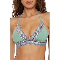 BECCA Women's Standard Fiesta Halter Bikini Top, Adjustable, Tie Back, Swimwear Separates