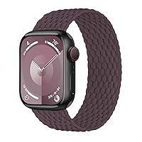 Braided Solo Loop for Apple Watch Band 40mm 41mm 38mm 44mm 45mm 42mm Ultra/2 49mm Men/Women,Stretchy Nylon Sport wristband Strap for iWatch Bands series 9/8/7/6 5/4/3/2/SE 40 44 38 42 41 45 mm